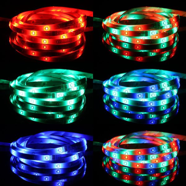 Tira de luces LED RGB con cable USB 5metro