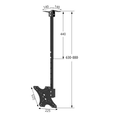 Soporte de techo para television hasta 14″-42″ 30kg dn02