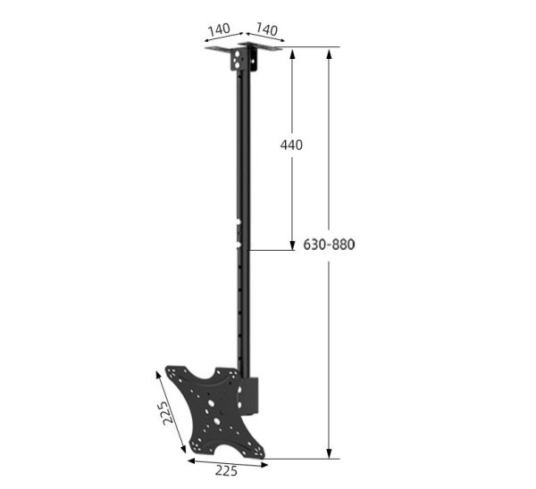 Soporte de techo para television hasta 14"-42" 30kg dn02