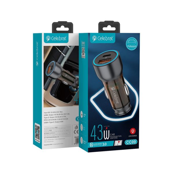 Cargador con cable tipo c para celular recargar rapido 43W