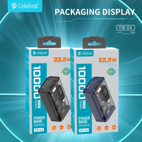 Bateria portatil recargar rapido 10000mAh - Celebrat PB-04