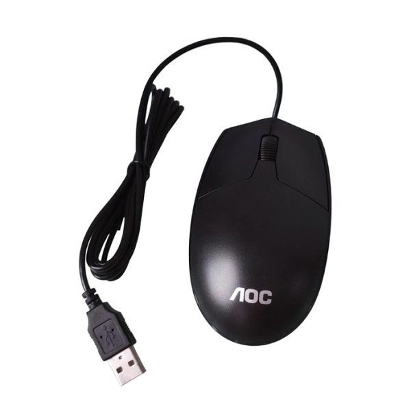 Mouse óptico con cable ergonómico 3 botones 1600DPI ajustable