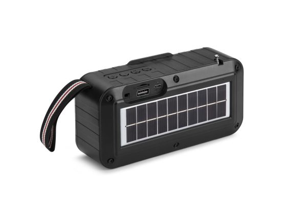 Bocina inalámbrico bluetooth de energía solar, para exteriores, con linterna