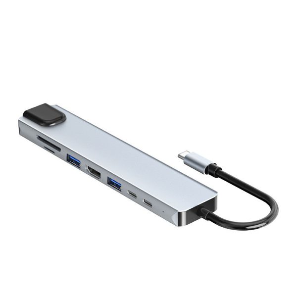 Hub tipo-c a lan + hdmi + TF/SD + usb*2 + type-c*2 8in1