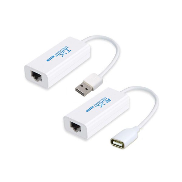 Extensión usb 2.0 a rj45 internet lan sobre cable cat5e/cat6 de hasta 200m