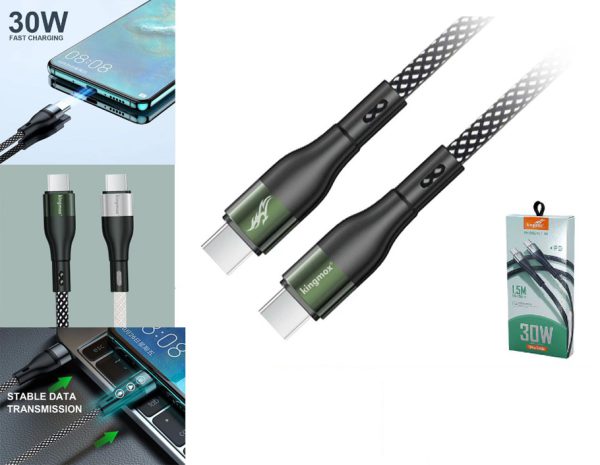 Cable de carga rápido PD 30w Tipo-C a Tipo-C
