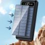 Batería portátil cargador solar 20000mAh con linternas LED