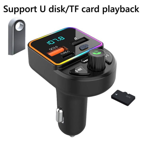 Transmisor Bluetooth 5.2 FM de radio de coche - Imagen 4