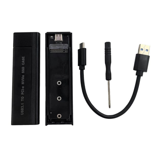 Caja para disco duro M.2 usb 3.1(se adapta sólo a NVMe)