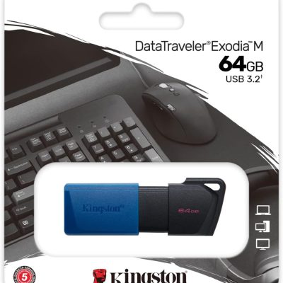 Kingston DataTraveler Exodia- Unidad flash USB 3.2 Gen 1 de 64 GB