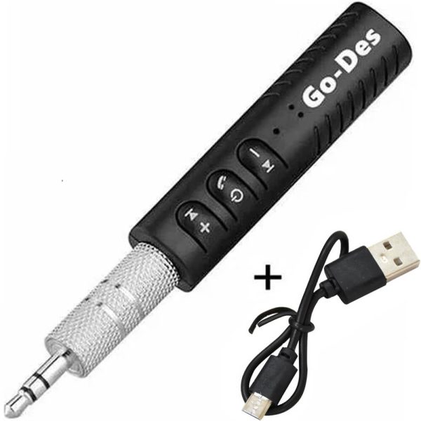 Adaptador receptor Bluetooth de coche, entrada Jack 3.5mm