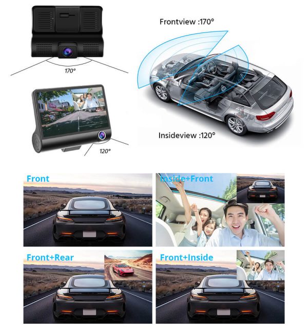 Cámara frontal y trasera para carro （3 lentes) - Imagen 8
