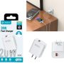 Cargador rapido con cable iphone para celular QC 3.0 20W