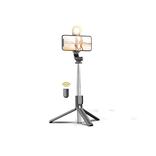 Tripode Selfie Bluetooth con Control Remoto PLOKAMA Live-K9 Led 1.7M - Imagen 3