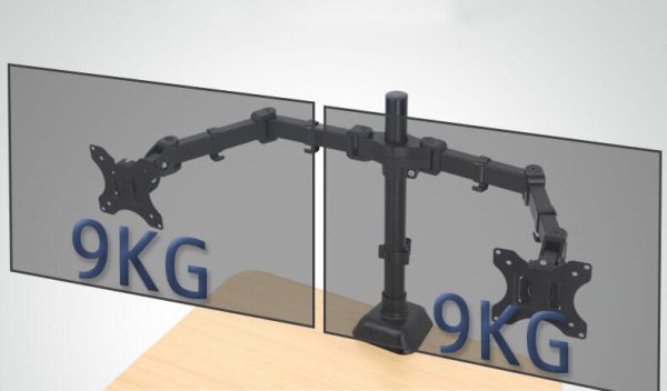 Soporte para dos monitor de escritorio 17" a  32" hasta 2-9kg - Imagen 2