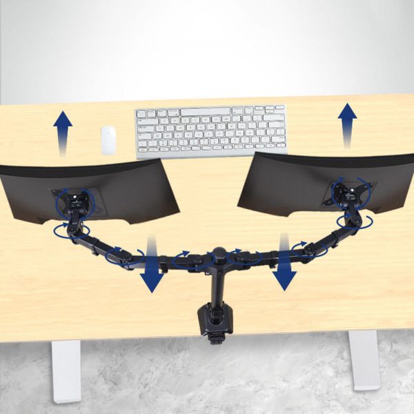 Soporte para dos monitor de escritorio 17" a  32" hasta 2-9kg - Imagen 5