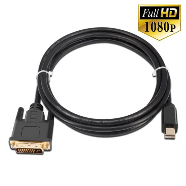 Adaptador de convertidor MINI DISPLAYPORT a DVI(24+1) 1.8metro full hd - Imagen 2