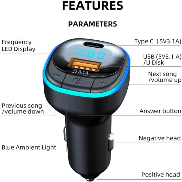 Transmisor Bluetooth FM de radio de coche - Imagen 3