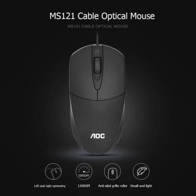 Mouse Cable Usb Aoc Ms121 Óptico 1200dpi