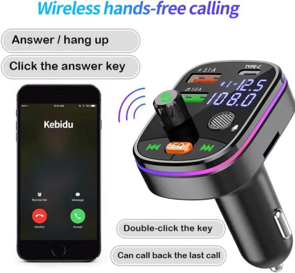 Transmisor Bluetooth FM de radio de coche - Imagen 5