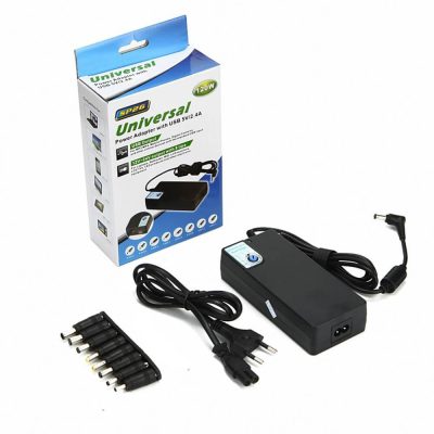 Cargador laptop universal 12-24v 120w usb 5v/2.4a