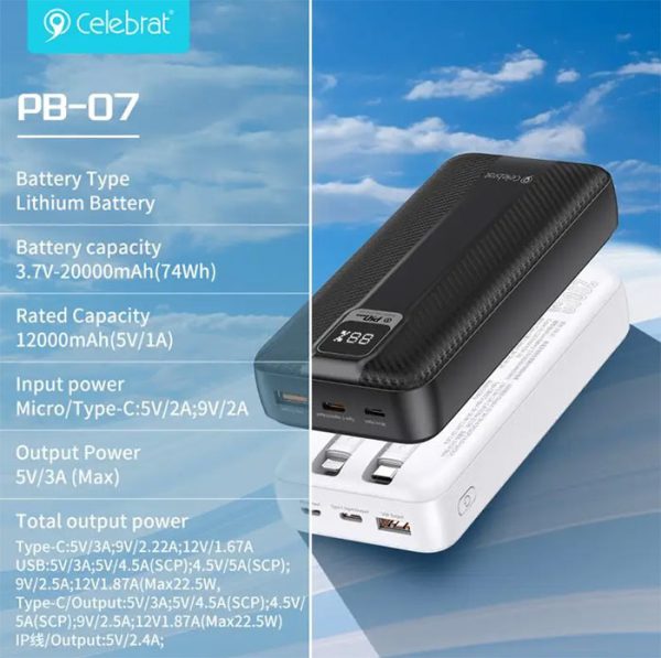 Bateria portatil pd22.5w 20000mAh - Imagen 2