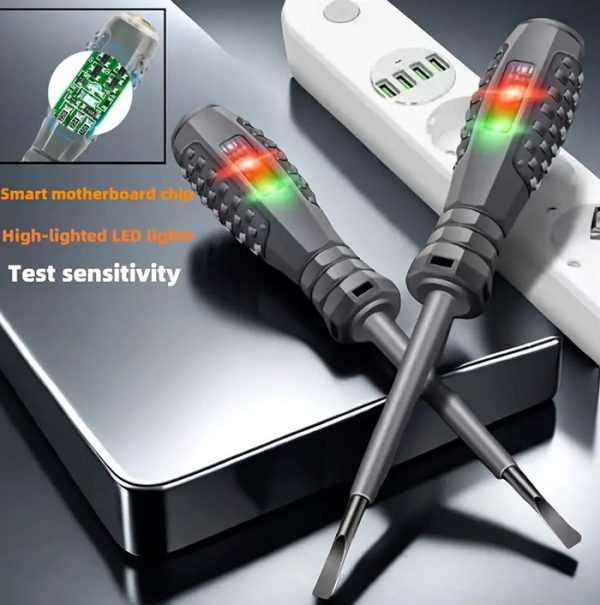 Lápiz probador de voltaje de chip inteligente magnético con LED de alto brillo - punto plano - Imagen 3