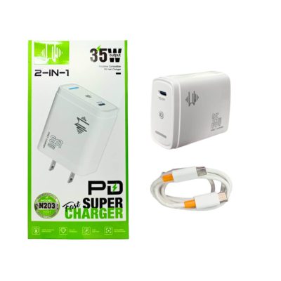 Cargador de celular USB-C a USB-C de 35W