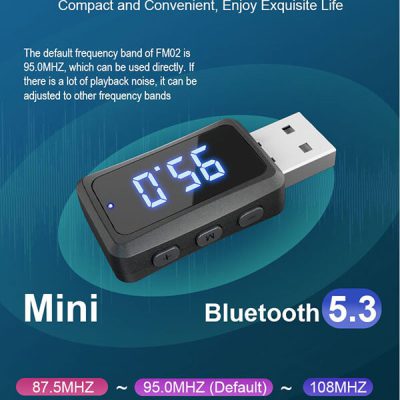 Adaptador audio bluetooth receptor FM02
