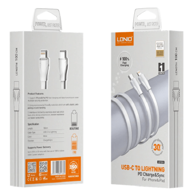 Cable usb-c a lightning PD 30W