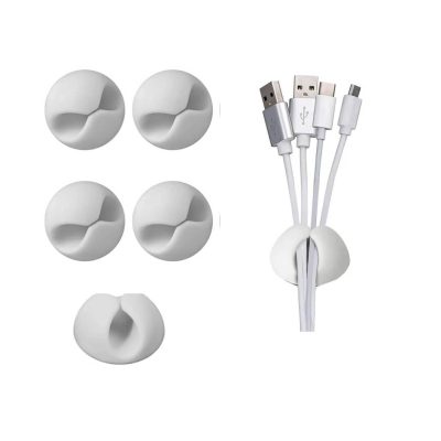 Clips organizadores de cables con adhesivos