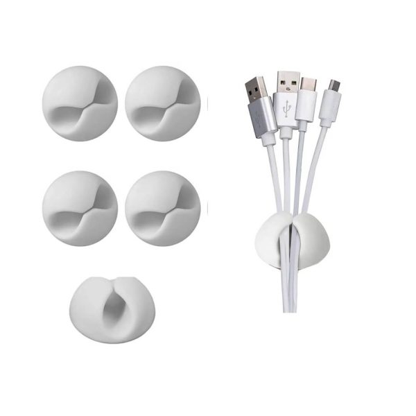 Clips organizadores de cables con adhesivos