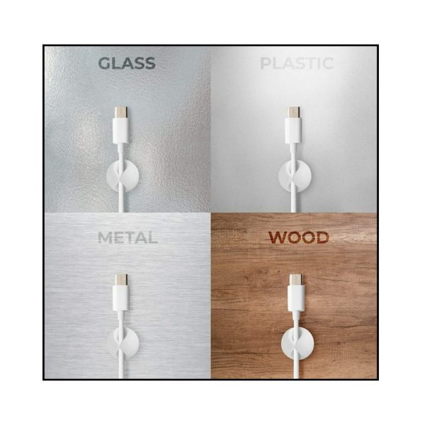 Clips organizadores de cables con adhesivos - Imagen 3