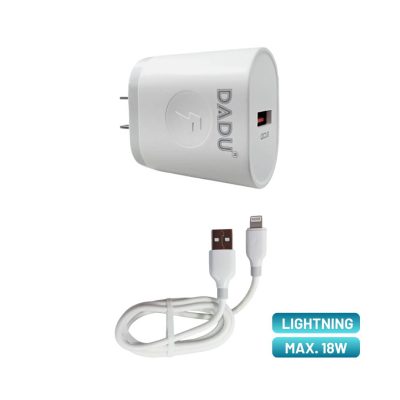 Cargador de celular QC3.0 con cable USB a IPhone 18W