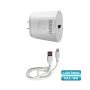 Cargador de celular QC3.0 con cable USB a IPhone 18W
