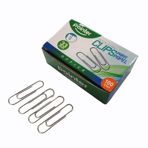Clip plasticos 33mm 100u./cajita