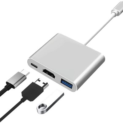 Adaptador tipo c A usb3.0+hdmi+pd100w