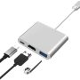 Adaptador tipo c A usb3.0+hdmi+pd100w