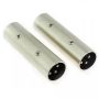 Adaptador xlr 3pin macho a macho