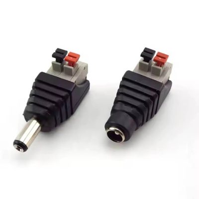 Adaptador Dc M+F 5.5*2.1mm Con Boton Para Camara Power