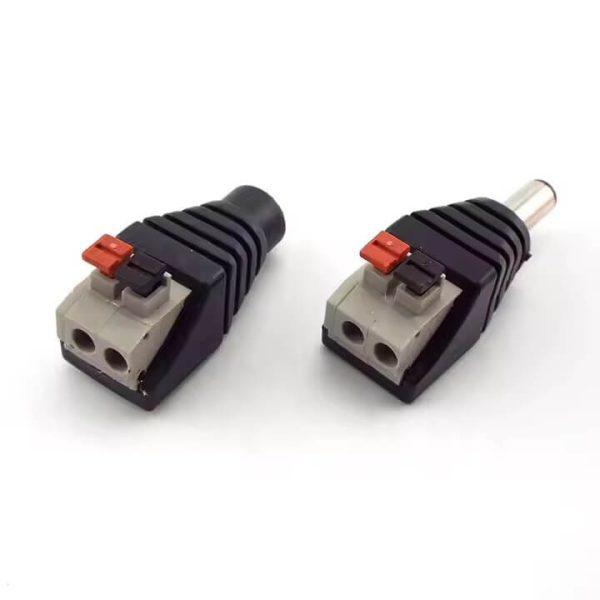Adaptador Dc M+F 5.5*2.1mm Con Boton Para Camara Power - Imagen 2