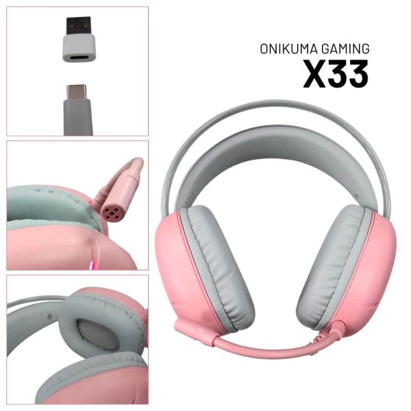 Audífono de diadema gaming Type-C X33 - Imagen 2