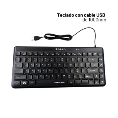 Teclado con cable USB de 1000mm