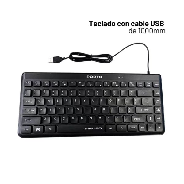 Teclado con cable USB de 1000mm