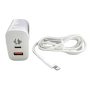 Cargador rapido QC3.0+ PD45W con cable tipoc a iphone