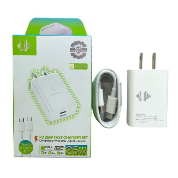 Cargador rapido 25w con cable tipo-c
