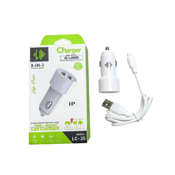Cargador de carro para celular con cable iphone