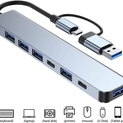 Hub Usb 7 in 1 Usb/Usb-C A Usb*5+Usb-c*2