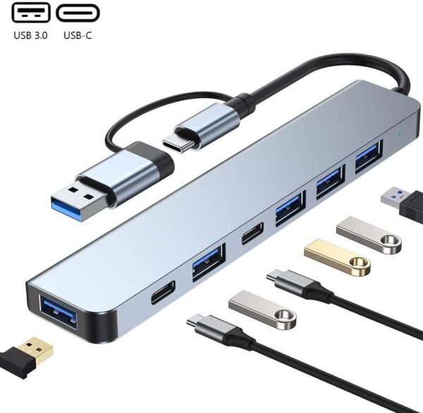 Hub Usb 7 in 1 Usb/Usb-C A Usb*5+Usb-c*2 - Imagen 3