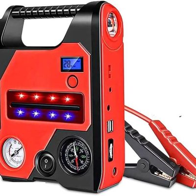 Arrancador de Batería 1200A Peak 32000mAh con Compresor de Aire